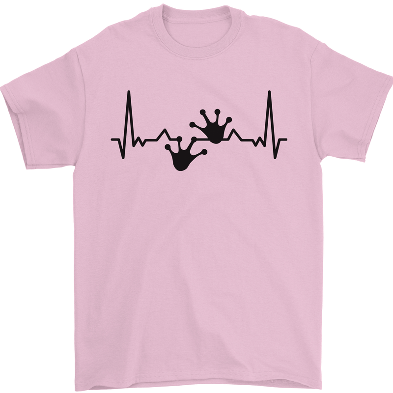 Lizard ECG Gekko Pulse Bearded Dragon Mens T-Shirt 100% Cotton Light Pink