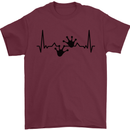 Lizard ECG Gekko Pulse Bearded Dragon Mens T-Shirt 100% Cotton Maroon