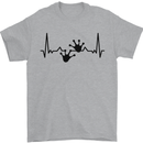 Lizard ECG Gekko Pulse Bearded Dragon Mens T-Shirt 100% Cotton Sports Grey