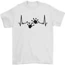 Lizard ECG Gekko Pulse Bearded Dragon Mens T-Shirt 100% Cotton White