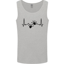 Lizard ECG Gekko Pulse Bearded Dragon Mens Vest Tank Top Sports Grey