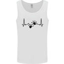 Lizard ECG Gekko Pulse Bearded Dragon Mens Vest Tank Top White
