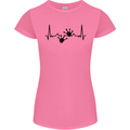Lizard ECG Gekko Pulse Bearded Dragon Womens Petite Cut T-Shirt Azalea
