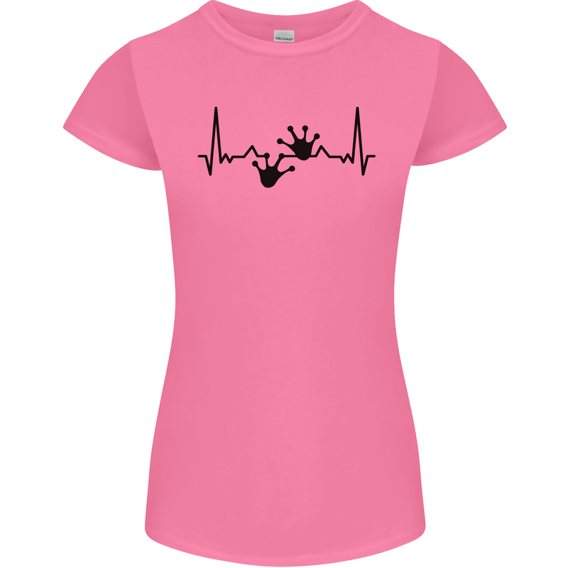 Lizard ECG Gekko Pulse Bearded Dragon Womens Petite Cut T-Shirt Azalea