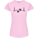 Lizard ECG Gekko Pulse Bearded Dragon Womens Petite Cut T-Shirt Light Pink