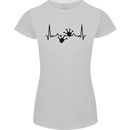 Lizard ECG Gekko Pulse Bearded Dragon Womens Petite Cut T-Shirt Sports Grey