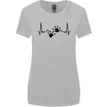 Lizard ECG Gekko Pulse Bearded Dragon Womens Wider Cut T-Shirt Sports Grey