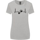 Lizard ECG Gekko Pulse Bearded Dragon Womens Wider Cut T-Shirt Sports Grey