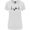 Lizard ECG Gekko Pulse Bearded Dragon Womens Wider Cut T-Shirt White