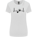 Lizard ECG Gekko Pulse Bearded Dragon Womens Wider Cut T-Shirt White