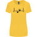 Lizard ECG Gekko Pulse Bearded Dragon Womens Wider Cut T-Shirt Yellow