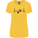 Lizard ECG Gekko Pulse Bearded Dragon Womens Wider Cut T-Shirt Yellow