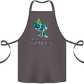 Lizard Queen Chameleon Bearded Dragon Cotton Apron 100% Organic Dark Grey