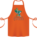 Lizard Queen Chameleon Bearded Dragon Cotton Apron 100% Organic Orange