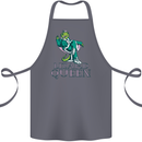 Lizard Queen Chameleon Bearded Dragon Cotton Apron 100% Organic Steel