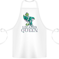 Lizard Queen Chameleon Bearded Dragon Cotton Apron 100% Organic White
