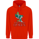 Lizard Queen Chameleon Bearded Dragon Mens 80% Cotton Hoodie Bright Red