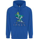 Lizard Queen Chameleon Bearded Dragon Mens 80% Cotton Hoodie Royal Blue