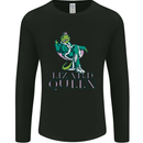 Lizard Queen Chameleon Bearded Dragon Mens Long Sleeve T-Shirt Black