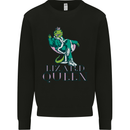 Lizard Queen Chameleon Bearded Dragon Mens Sweatshirt Jumper Black