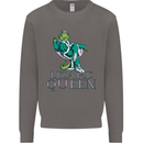 Lizard Queen Chameleon Bearded Dragon Mens Sweatshirt Jumper Charcoal