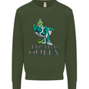 Lizard Queen Chameleon Bearded Dragon Mens Sweatshirt Jumper Forest Green