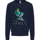 Lizard Queen Chameleon Bearded Dragon Mens Sweatshirt Jumper Navy Blue