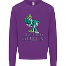 Lizard Queen Chameleon Bearded Dragon Mens Sweatshirt Jumper Purple
