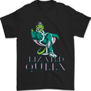 Lizard Queen Chameleon Bearded Dragon Mens T-Shirt 100% Cotton Black