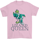 Lizard Queen Chameleon Bearded Dragon Mens T-Shirt 100% Cotton Light Pink