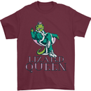 Lizard Queen Chameleon Bearded Dragon Mens T-Shirt 100% Cotton Maroon
