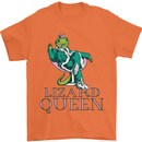 Lizard Queen Chameleon Bearded Dragon Mens T-Shirt 100% Cotton Orange