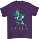 Lizard Queen Chameleon Bearded Dragon Mens T-Shirt 100% Cotton Purple