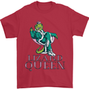 Lizard Queen Chameleon Bearded Dragon Mens T-Shirt 100% Cotton Red