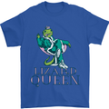 Lizard Queen Chameleon Bearded Dragon Mens T-Shirt 100% Cotton Royal Blue