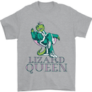 Lizard Queen Chameleon Bearded Dragon Mens T-Shirt 100% Cotton Sports Grey