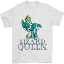Lizard Queen Chameleon Bearded Dragon Mens T-Shirt 100% Cotton White