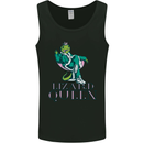 Lizard Queen Chameleon Bearded Dragon Mens Vest Tank Top Black
