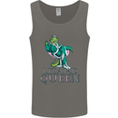 Lizard Queen Chameleon Bearded Dragon Mens Vest Tank Top Charcoal