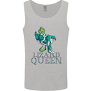 Lizard Queen Chameleon Bearded Dragon Mens Vest Tank Top Sports Grey