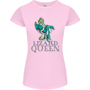 Lizard Queen Chameleon Bearded Dragon Womens Petite Cut T-Shirt Light Pink