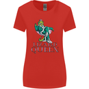 Lizard Queen Chameleon Bearded Dragon Womens Wider Cut T-Shirt Red