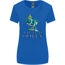 Lizard Queen Chameleon Bearded Dragon Womens Wider Cut T-Shirt Royal Blue
