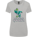 Lizard Queen Chameleon Bearded Dragon Womens Wider Cut T-Shirt Sports Grey