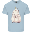 Llama Christmas Tree Xmas Kids T-Shirt Childrens Light Blue