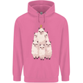Llama Christmas Tree Xmas Mens 80% Cotton Hoodie Azelea