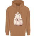 Llama Christmas Tree Xmas Mens 80% Cotton Hoodie Caramel Latte