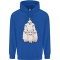 Llama Christmas Tree Xmas Mens 80% Cotton Hoodie Royal Blue