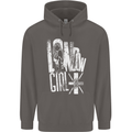 London Girl Mens 80% Cotton Hoodie Charcoal