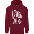 London Girl Mens 80% Cotton Hoodie Maroon